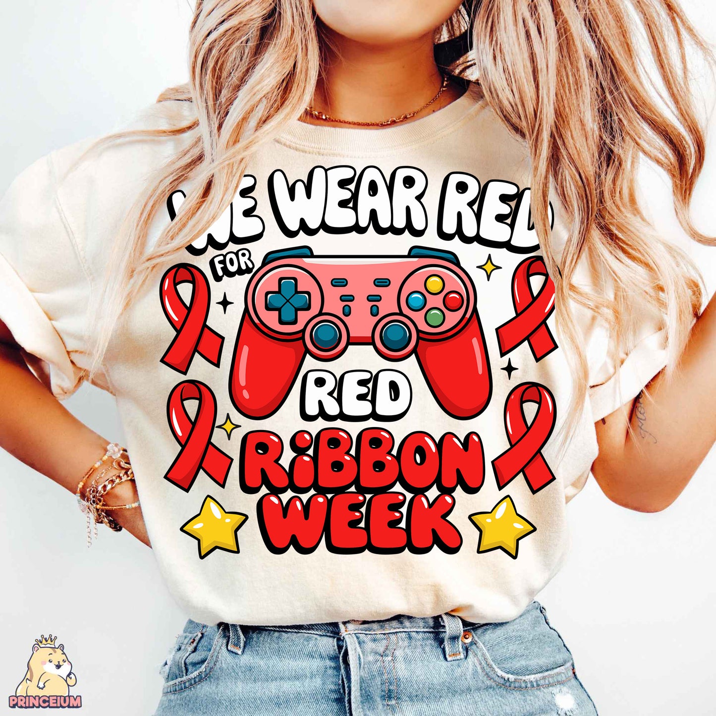 Red Ribbon Week Bundle Png, In October We Wear, Red Ribbon Week Png, Drug-Free, Anti-Drug Svg, Red ribbon Week, Sublimation Designs, Digital