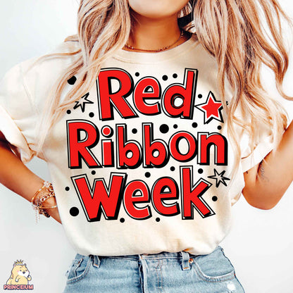 Red Ribbon Week Mega Bundle Png, In October We Wear, Red Ribbon Week Png, Drug Free, Anti Drug Png, Red ribbon Week, Sublimation Designs (Copy)