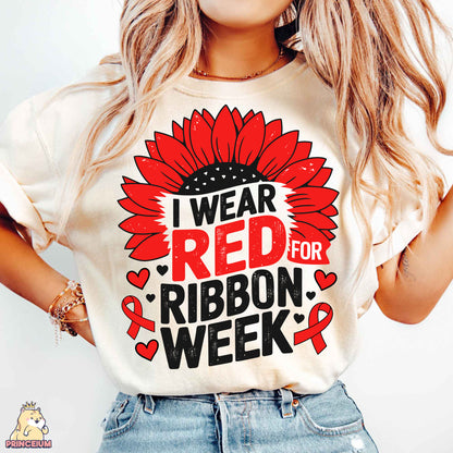 Red Ribbon Week Bundle Png, In October We Wear, Red Ribbon Week Png, Drug-Free, Anti-Drug Svg, Red ribbon Week, Sublimation Designs, Digital