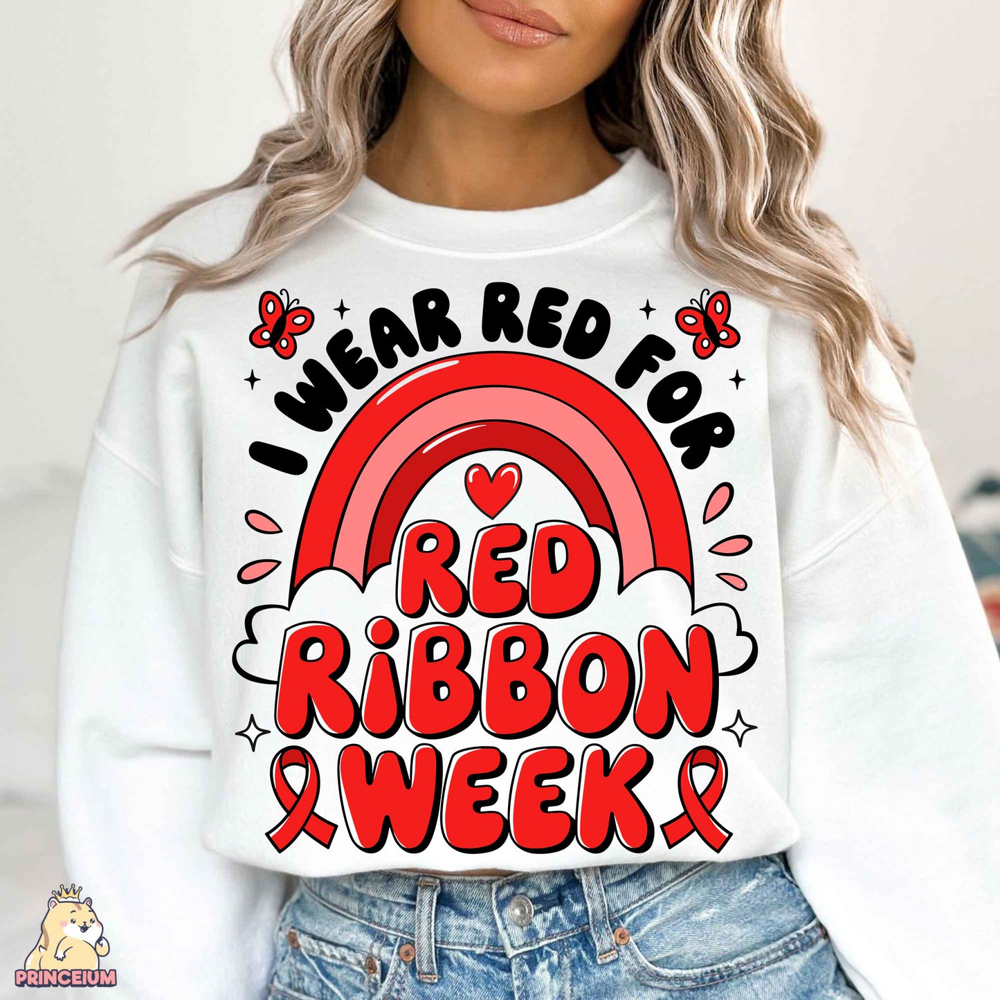 Red Ribbon Week Bundle Png, In October We Wear, Red Ribbon Week Png, Drug-Free, Anti-Drug Svg, Red ribbon Week, Sublimation Designs, Digital