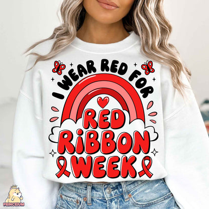 Red Ribbon Week Bundle Png, In October We Wear, Red Ribbon Week Png, Drug-Free, Anti-Drug Svg, Red ribbon Week, Sublimation Designs, Digital