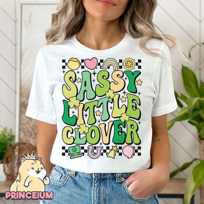 Sassy Little Clover Png, St Patricks Day Png, St Patricks Day Png, Kids Sublimation png, Clover Png, Girl Png Digital Download Files