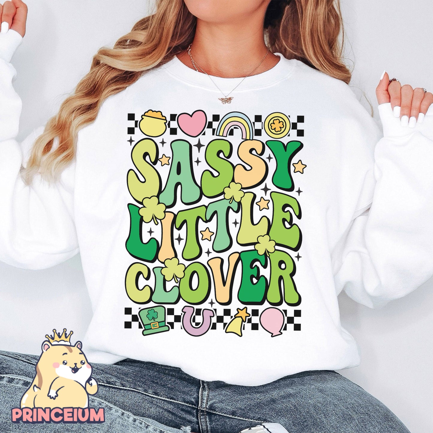 Sassy Little Clover Png, St Patricks Day Png, St Patricks Day Png, Kids Sublimation png, Clover Png, Girl Png Digital Download Files