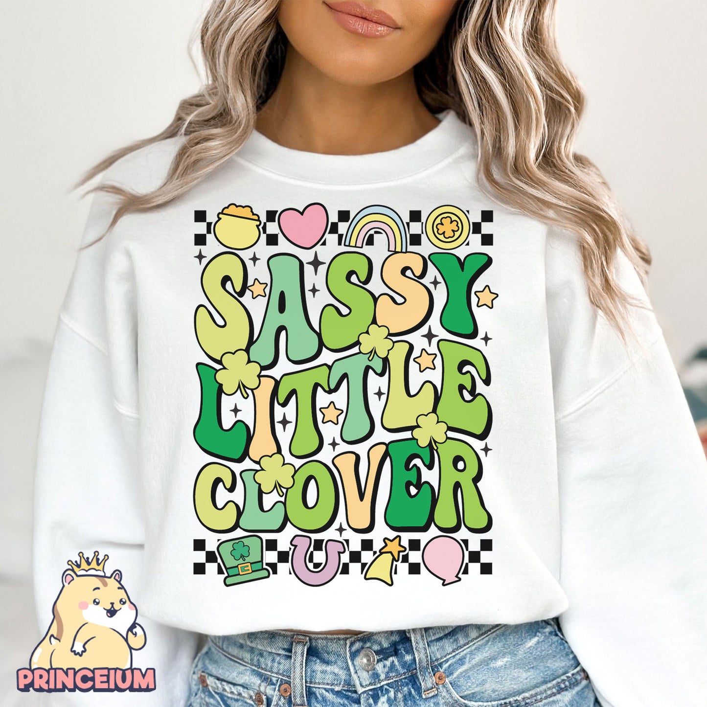 Sassy Little Clover Png, St Patricks Day Png, St Patricks Day Png, Kids Sublimation png, Clover Png, Girl Png Digital Download Files