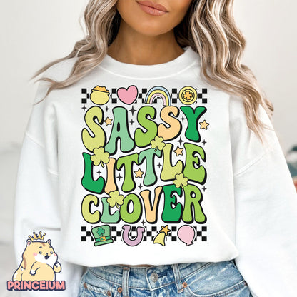 Sassy Little Clover Png, St Patricks Day Png, St Patricks Day Png, Kids Sublimation png, Clover Png, Girl Png Digital Download Files