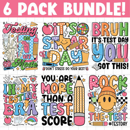 In My Testing Era Bundle Png, You are more than Test, Rock The Test Png, Teacher Quotes, Groovy Test Day