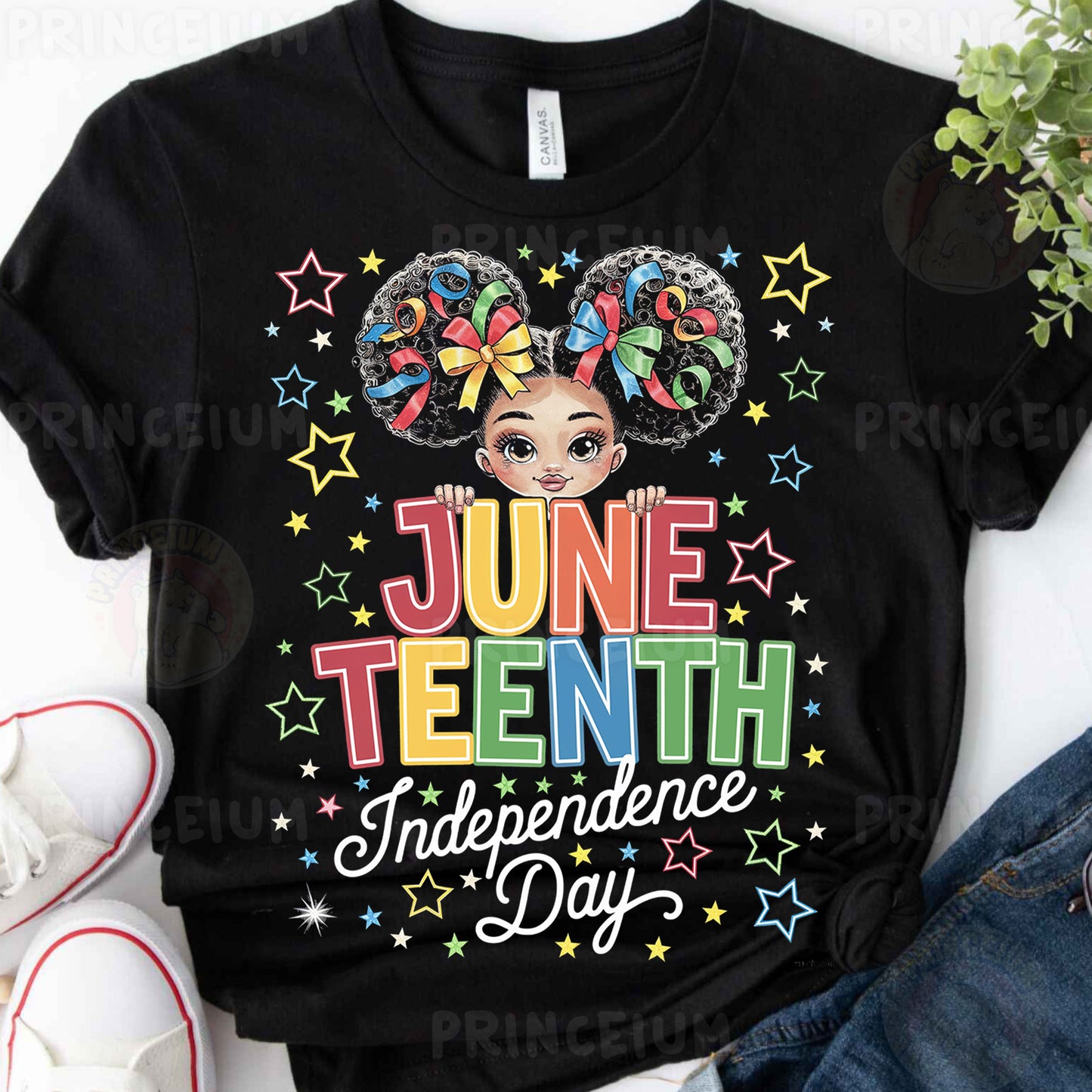 a black tee shirt with a graphic of a girl's face