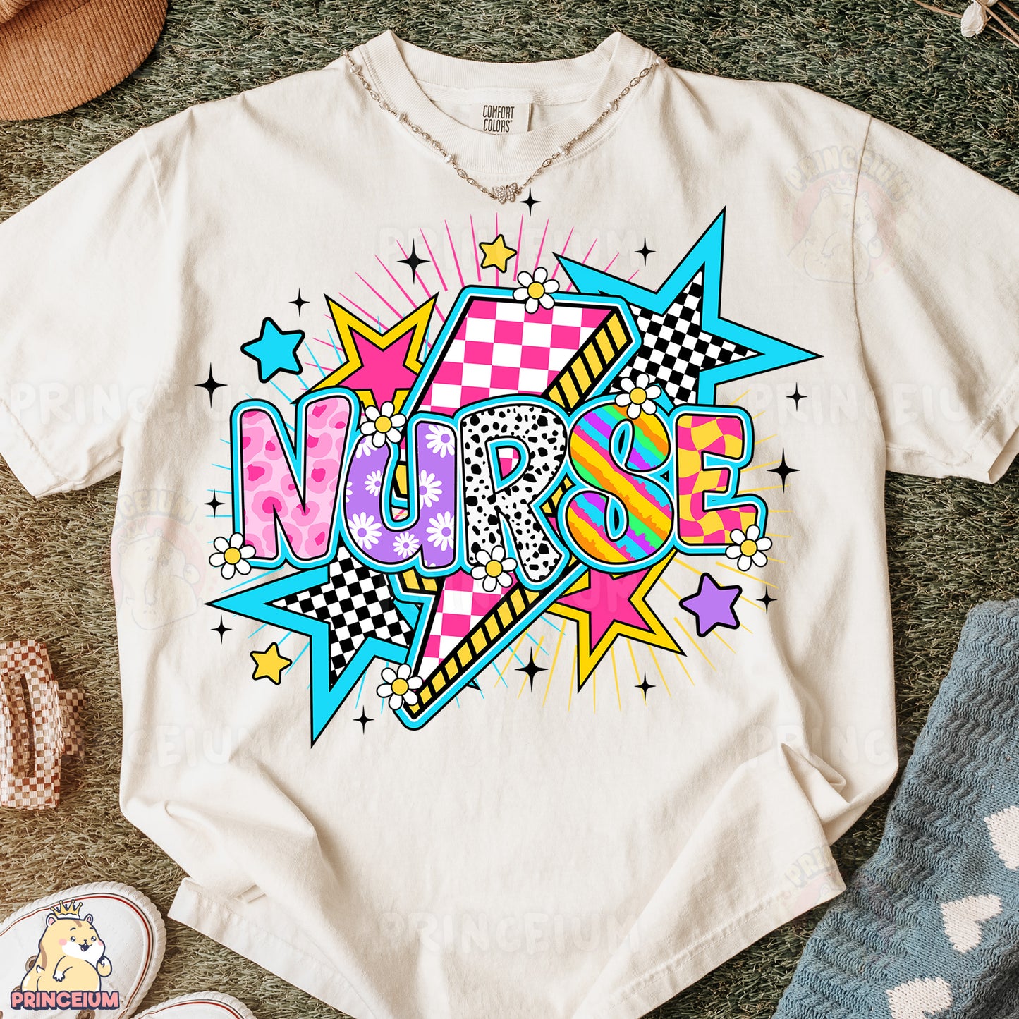 a t - shirt with the word nurse on it