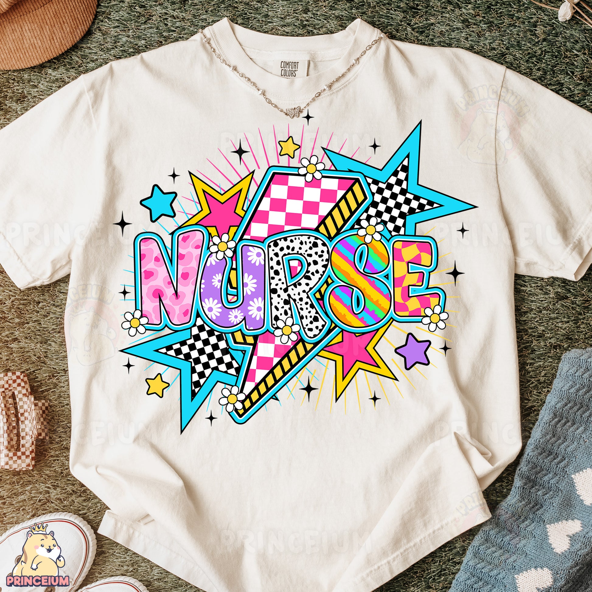 a t - shirt with the word nurse on it