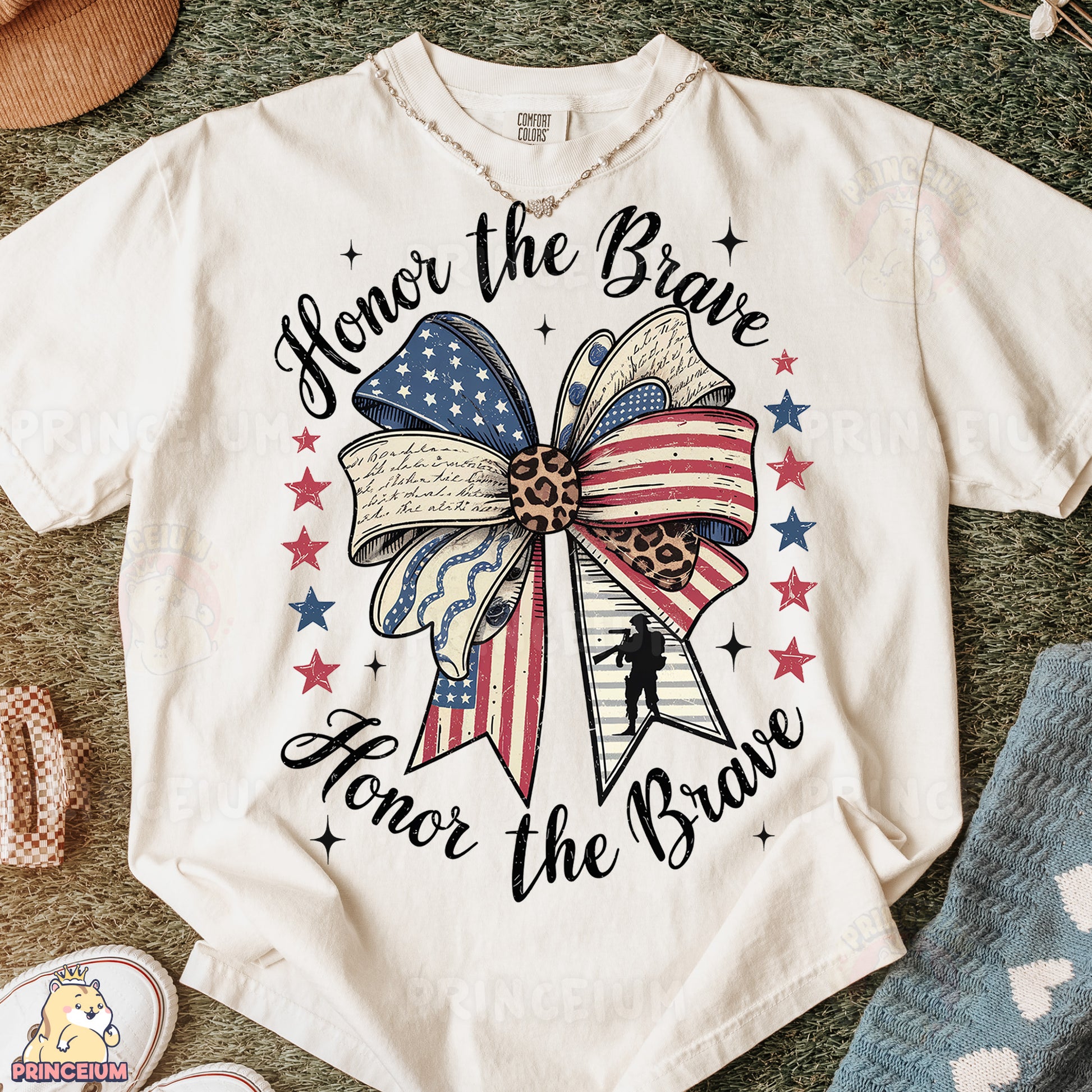 a t - shirt with a bow on it that says, never the brave,