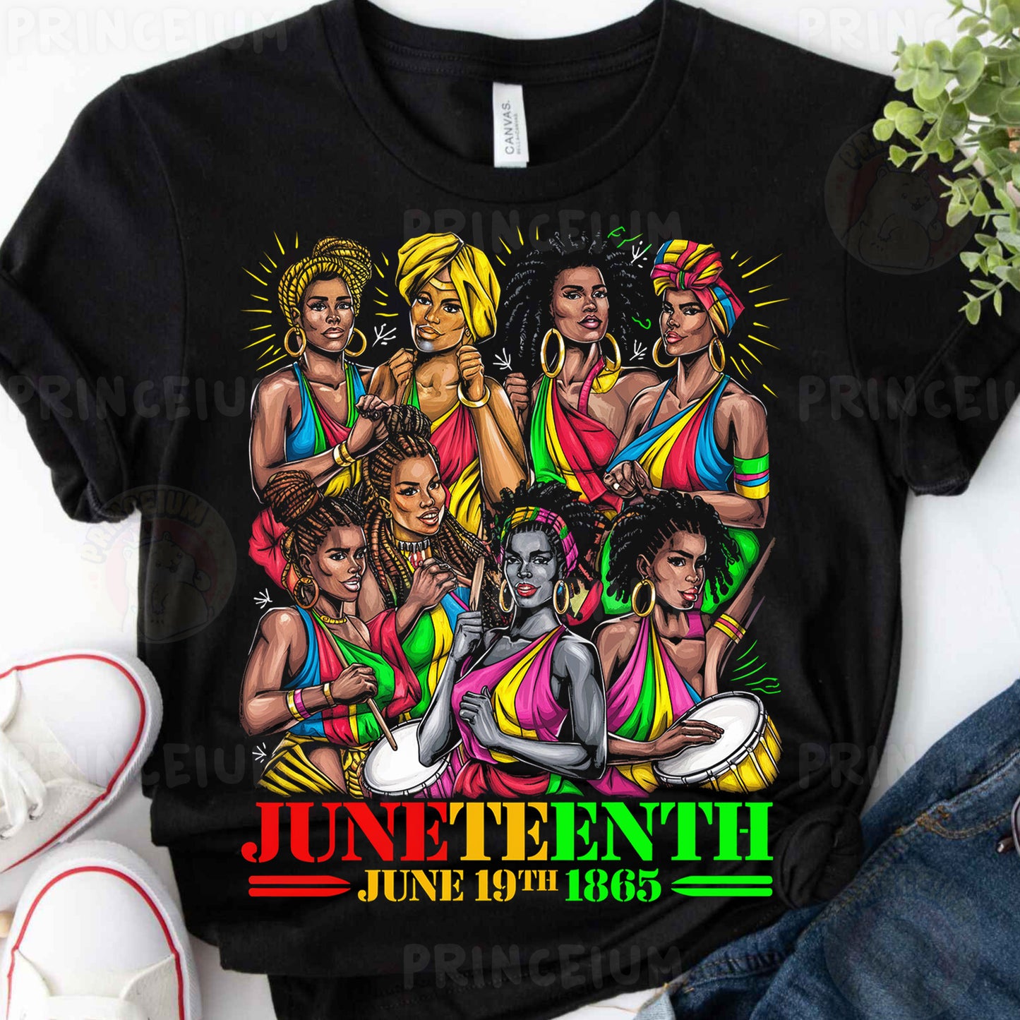 a t - shirt with a group of women on it