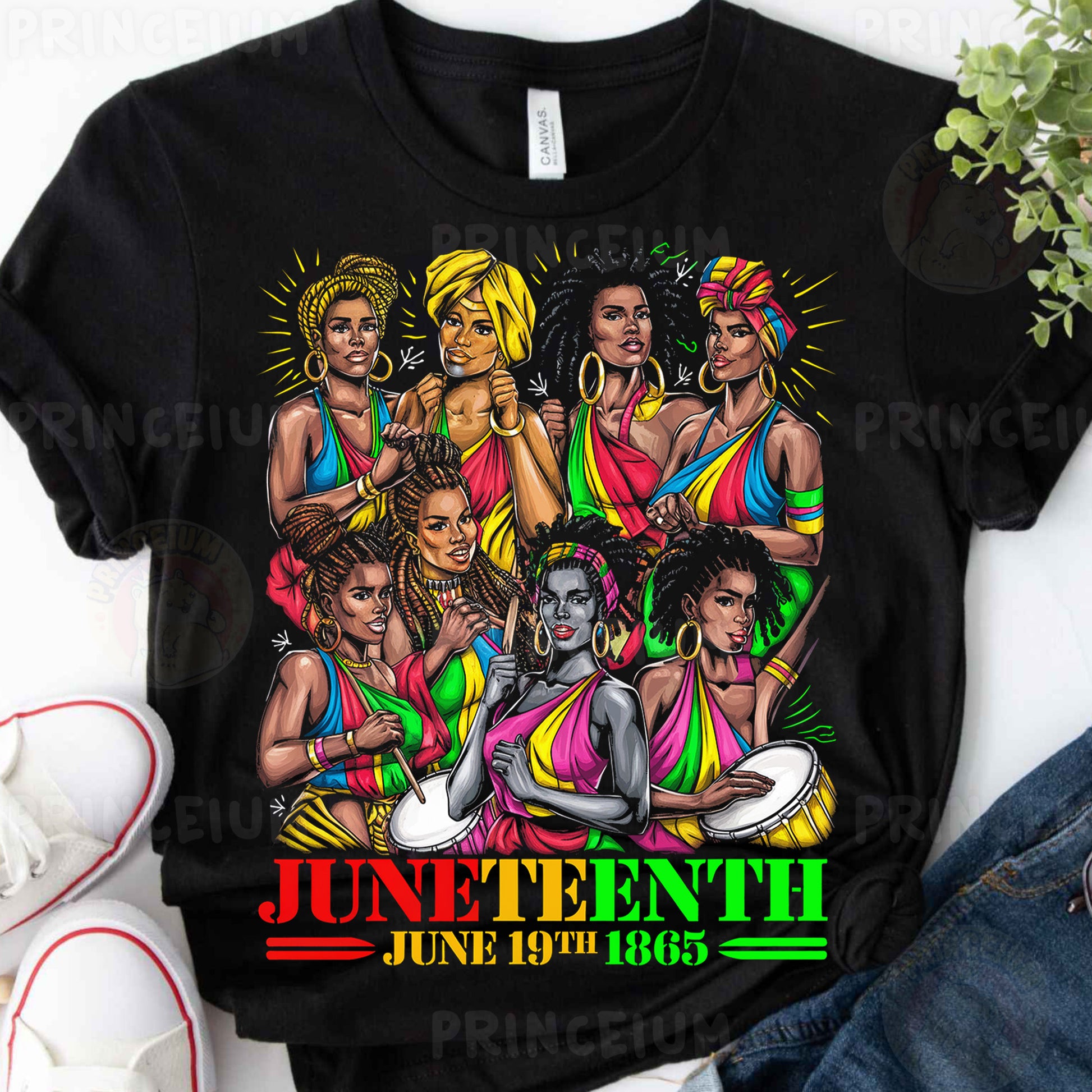 a t - shirt with a group of women on it