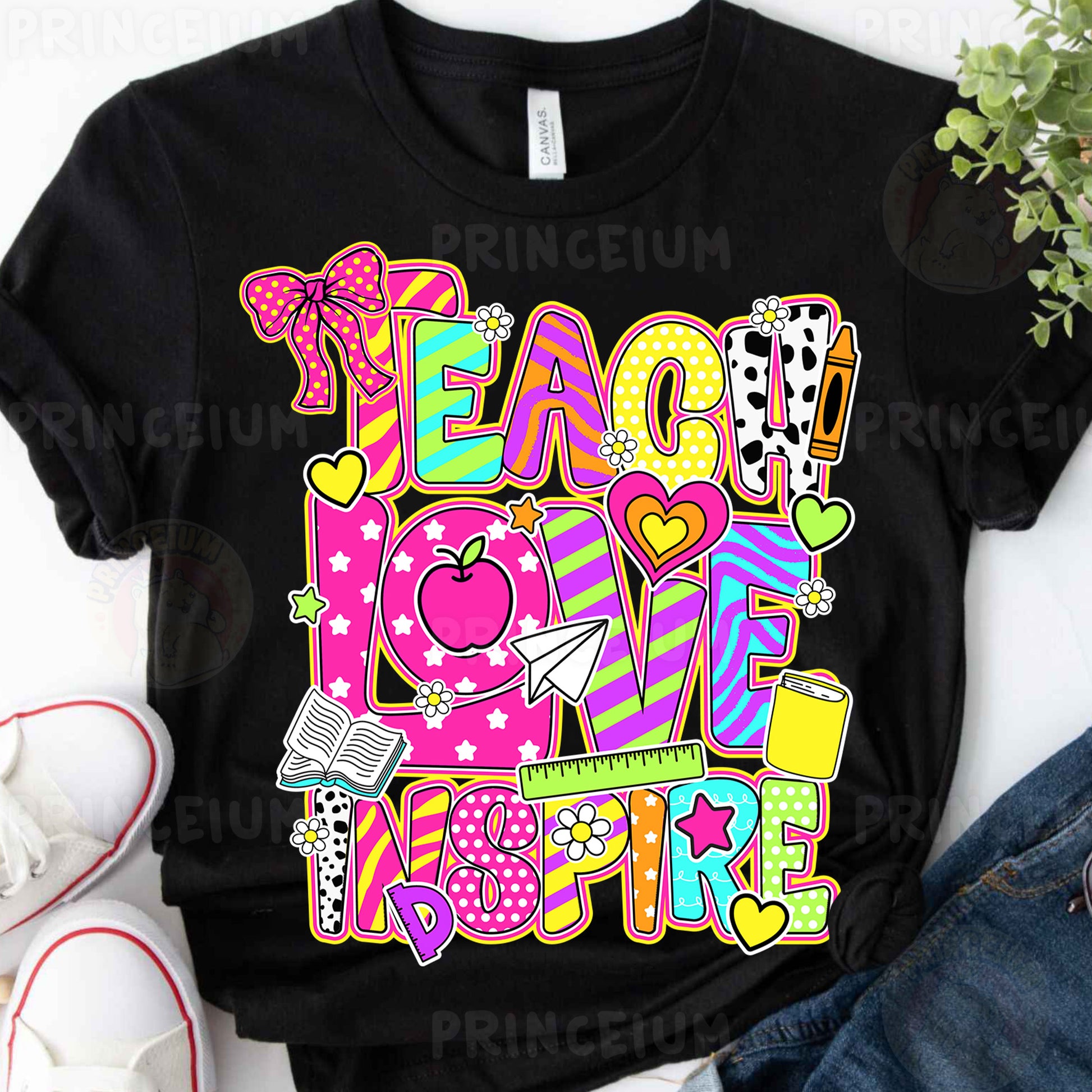 a t - shirt that says peace love inspire