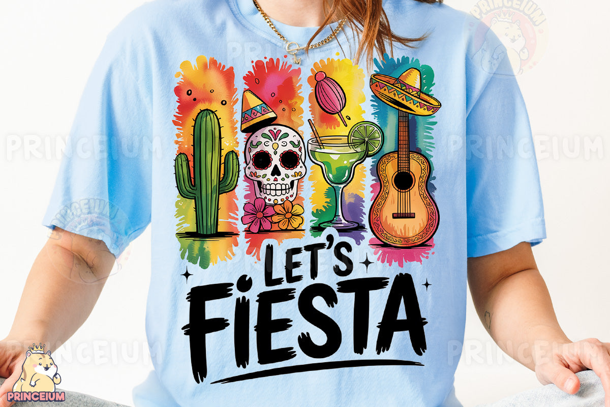 a woman wearing a t - shirt with a mexican theme