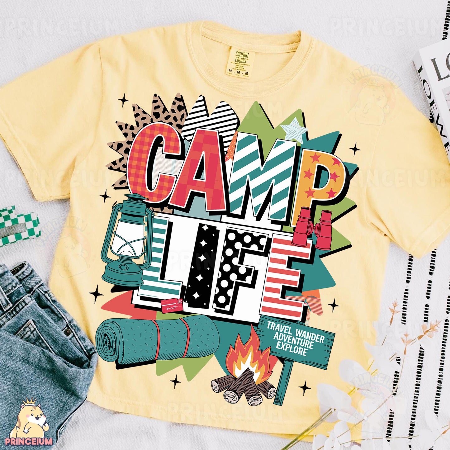 a t - shirt with the words camp on it