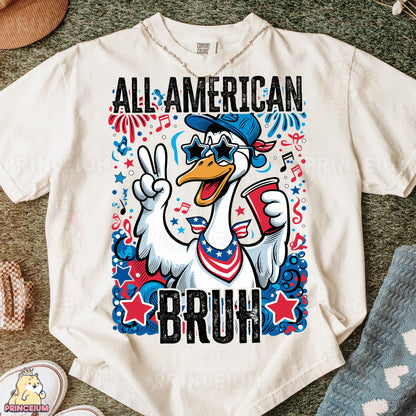 a t - shirt with an image of a duck on it