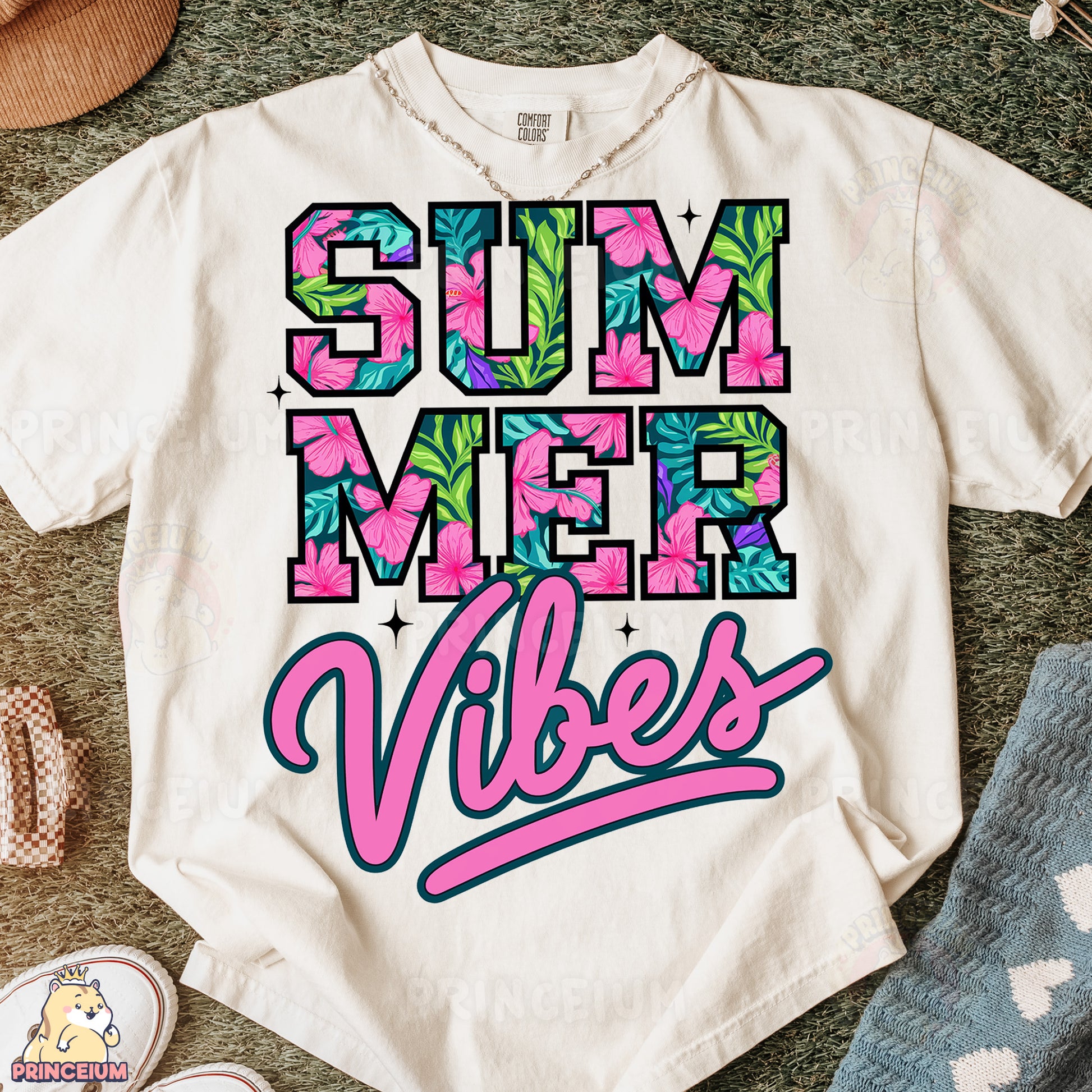 a t - shirt with the words summer vibes printed on it