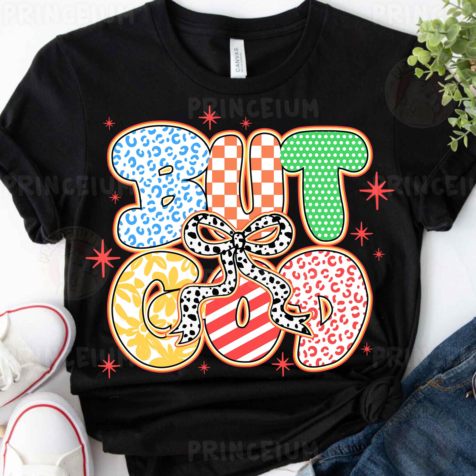 a black tshirt with a mickey mouse design