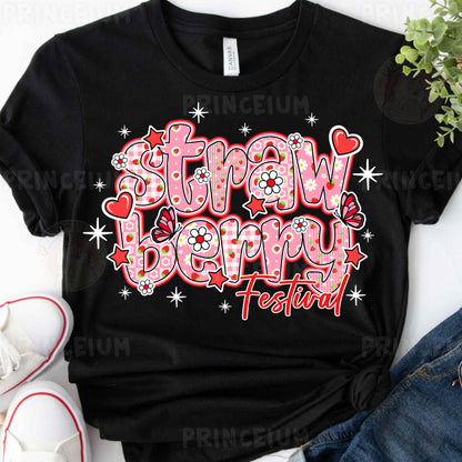 a t - shirt with the words straw berry friday on it