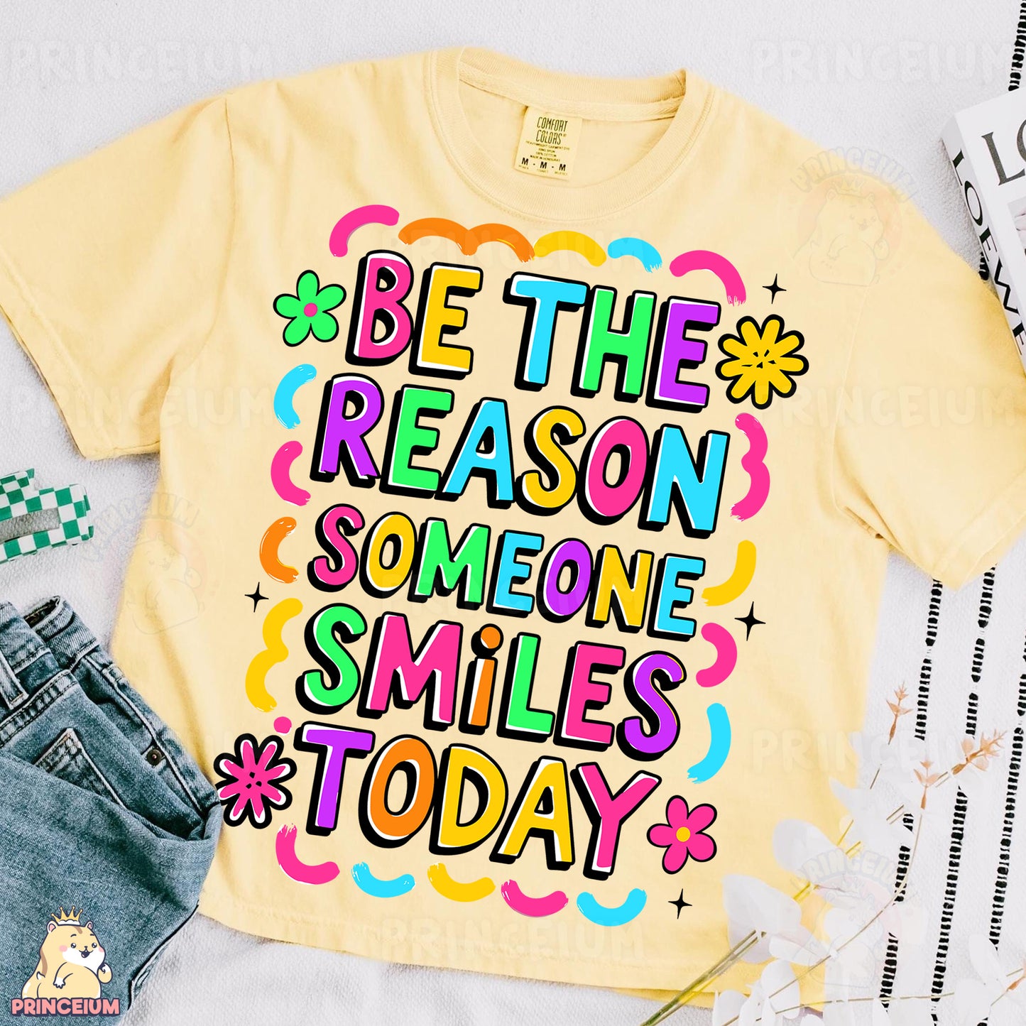 a t - shirt that says be the reason someone smiles today