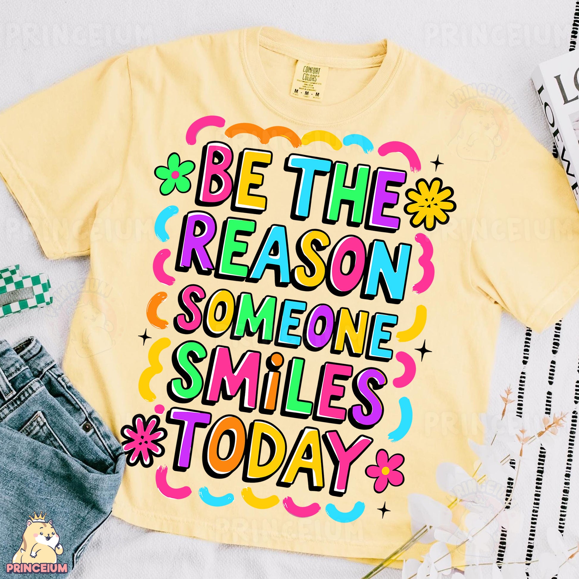 a t - shirt that says be the reason someone smiles today
