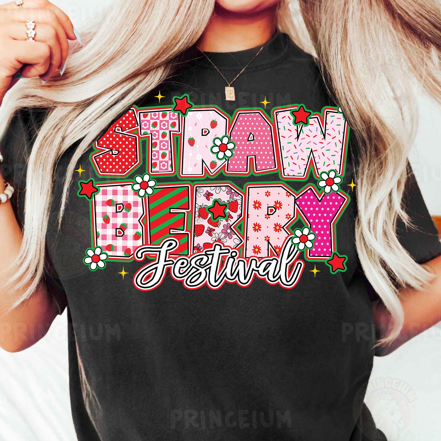 a woman wearing a black t - shirt that says i am very merry