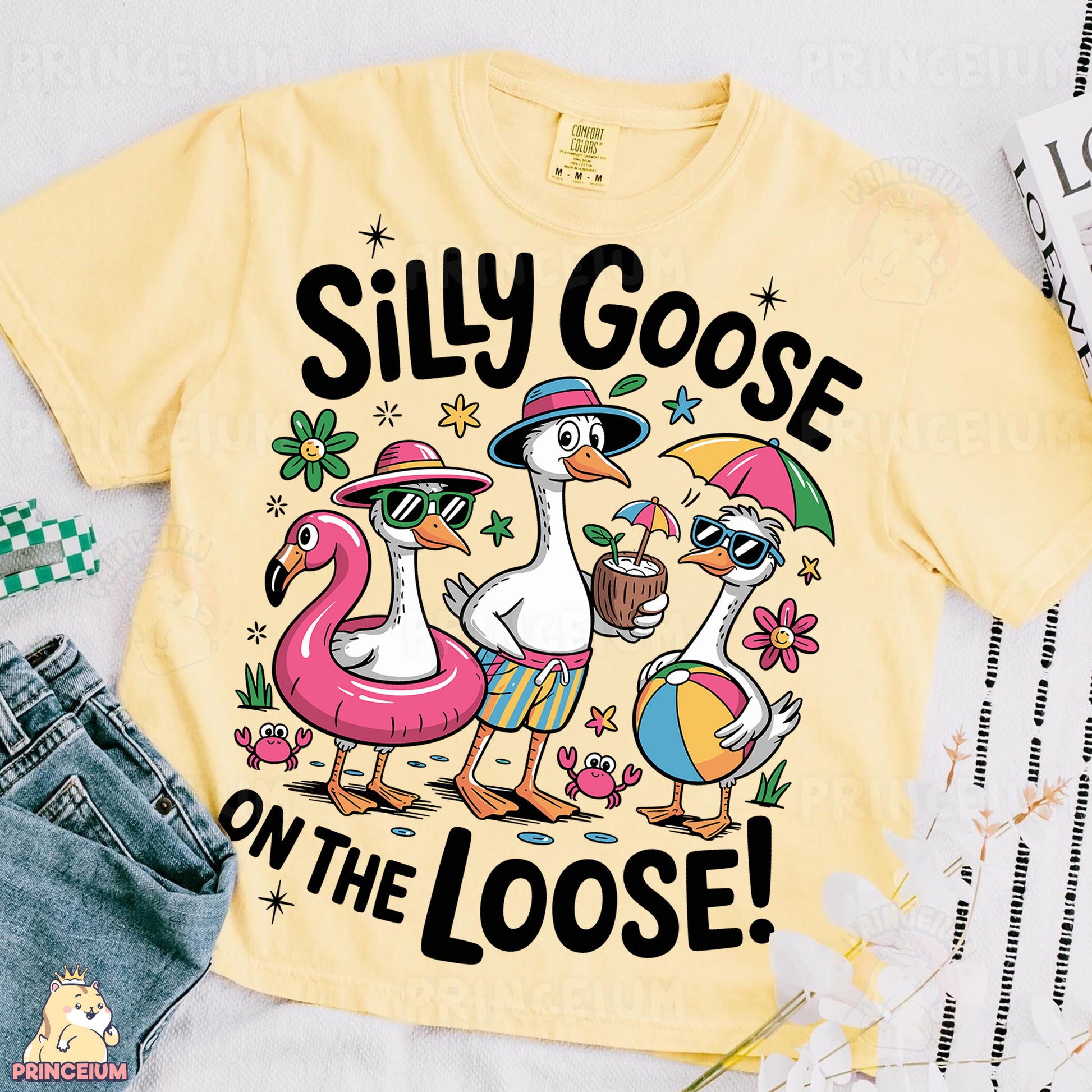 a t - shirt that says silly goose on the loose