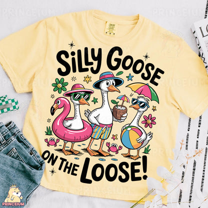 a t - shirt that says silly goose on the loose