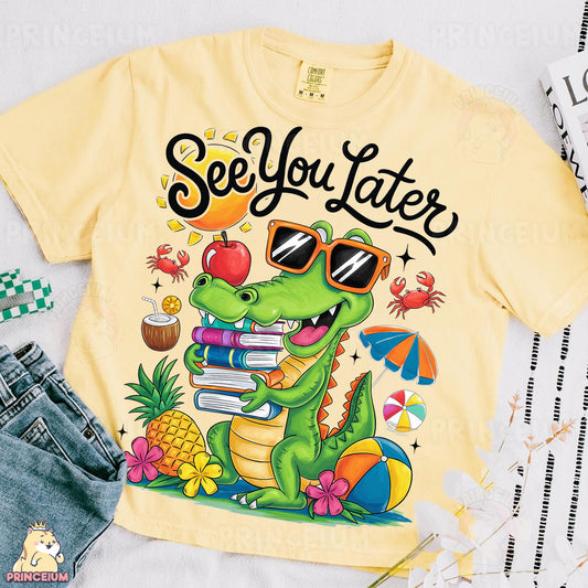 a t - shirt that says see you later on it