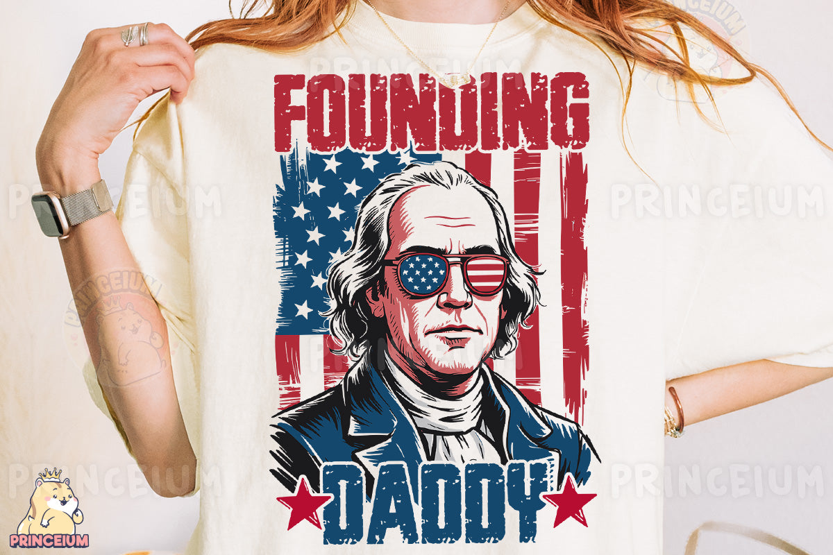 a woman wearing a t - shirt with a political image on it