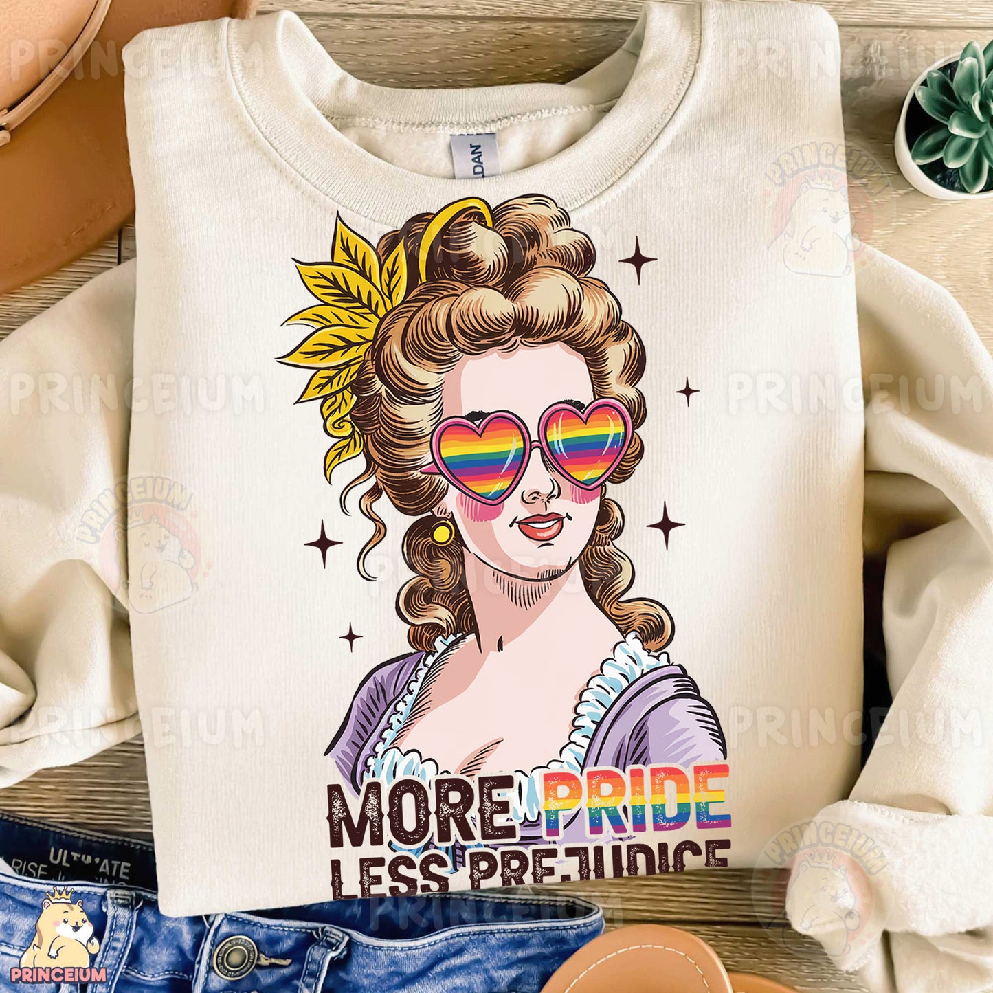 a t - shirt with a picture of a woman wearing sun glasses