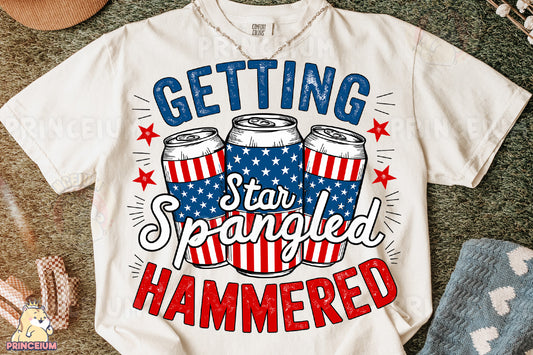 a white t - shirt with a patriotic design on it