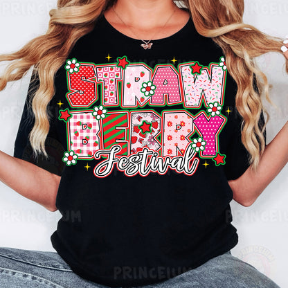 a woman wearing a black t - shirt that says team merry festive