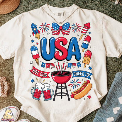 a t - shirt with the words usa on it