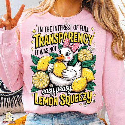 a woman wearing a pink shirt that says in the interest of fulltranspar