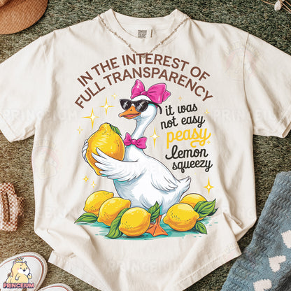 a t - shirt with a picture of a duck on it