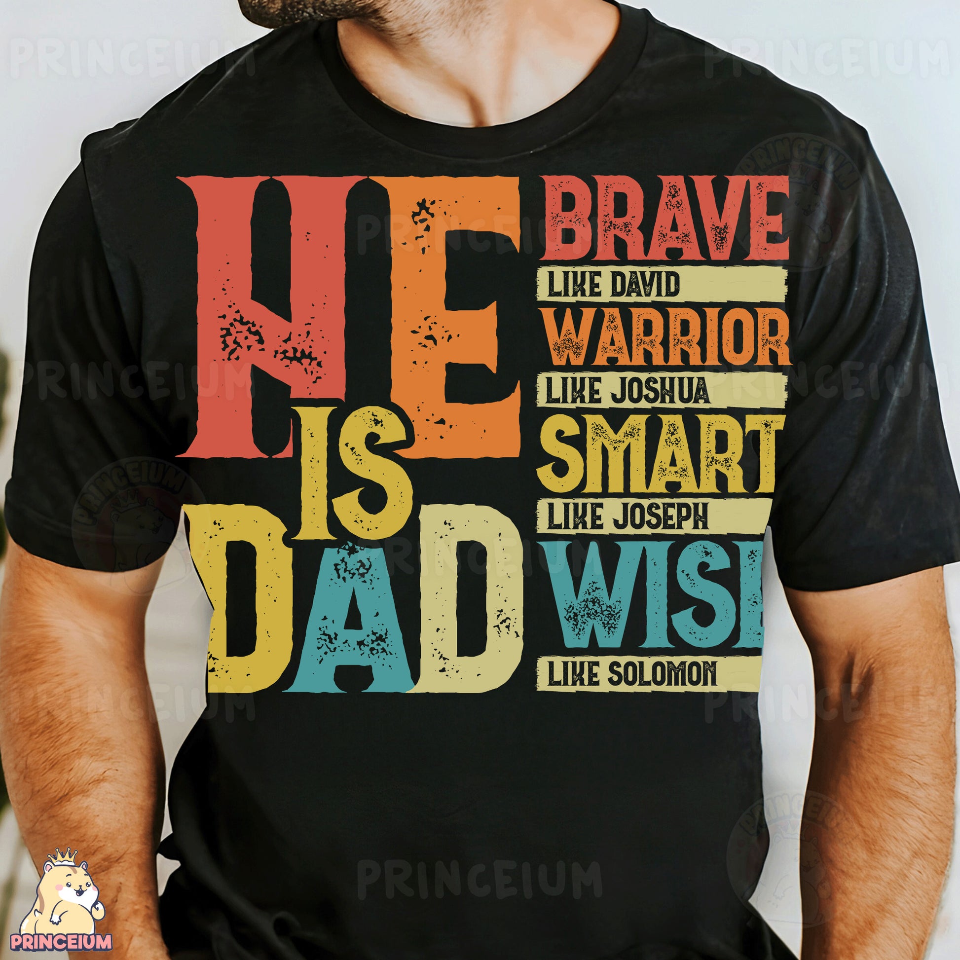 a man wearing a t - shirt that says he is a hero