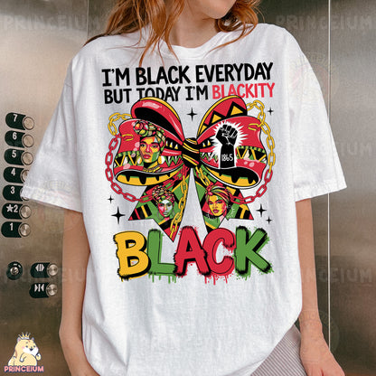 a woman wearing a t - shirt with a butterfly on it