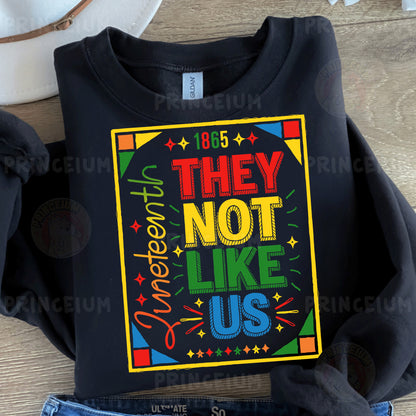 a t - shirt that says, they not like us