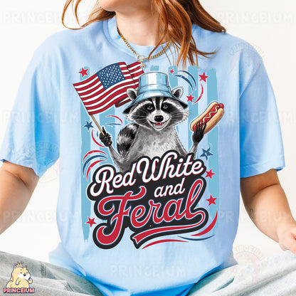 a girl wearing a red white and feal shirt