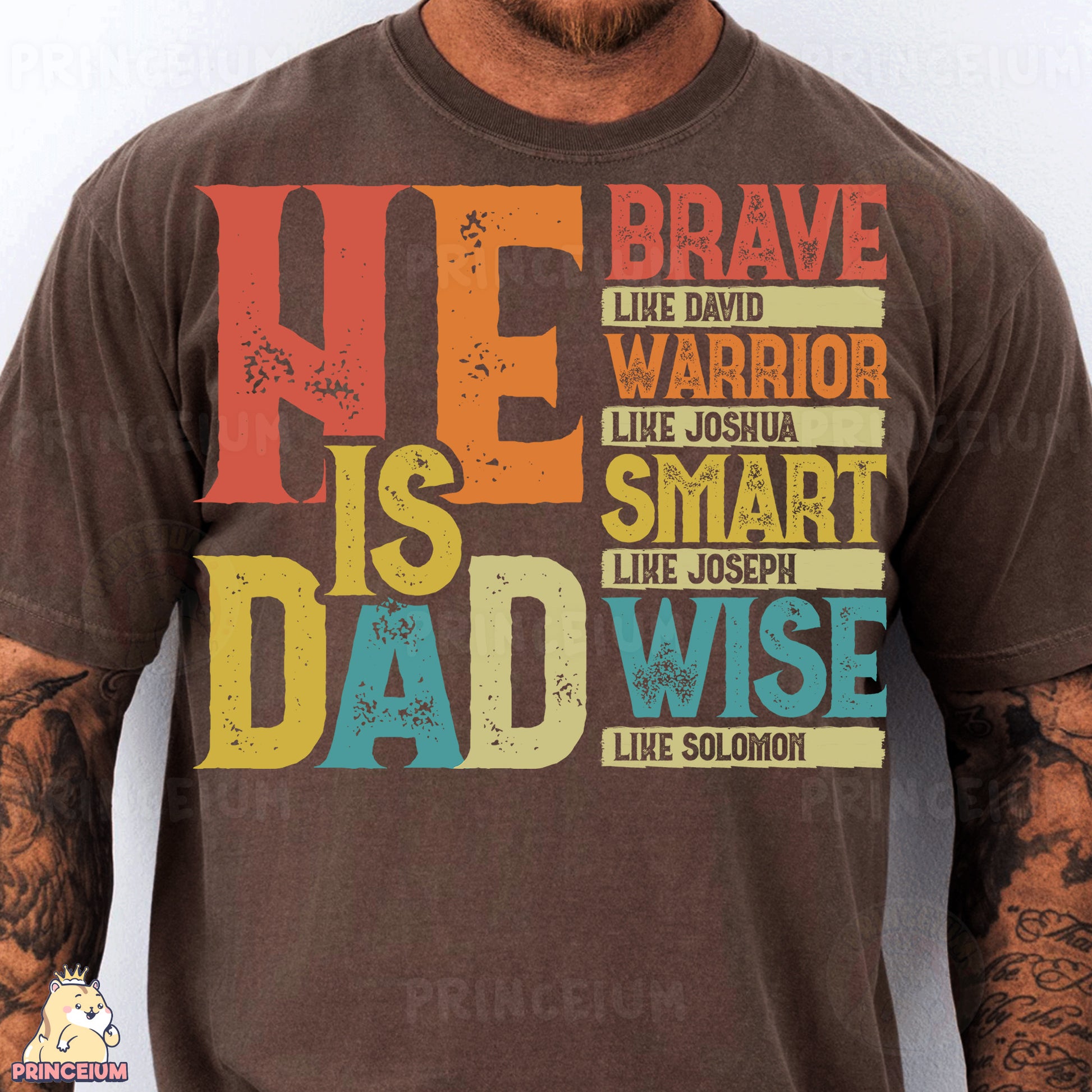 a man wearing a t - shirt that says he is a hero