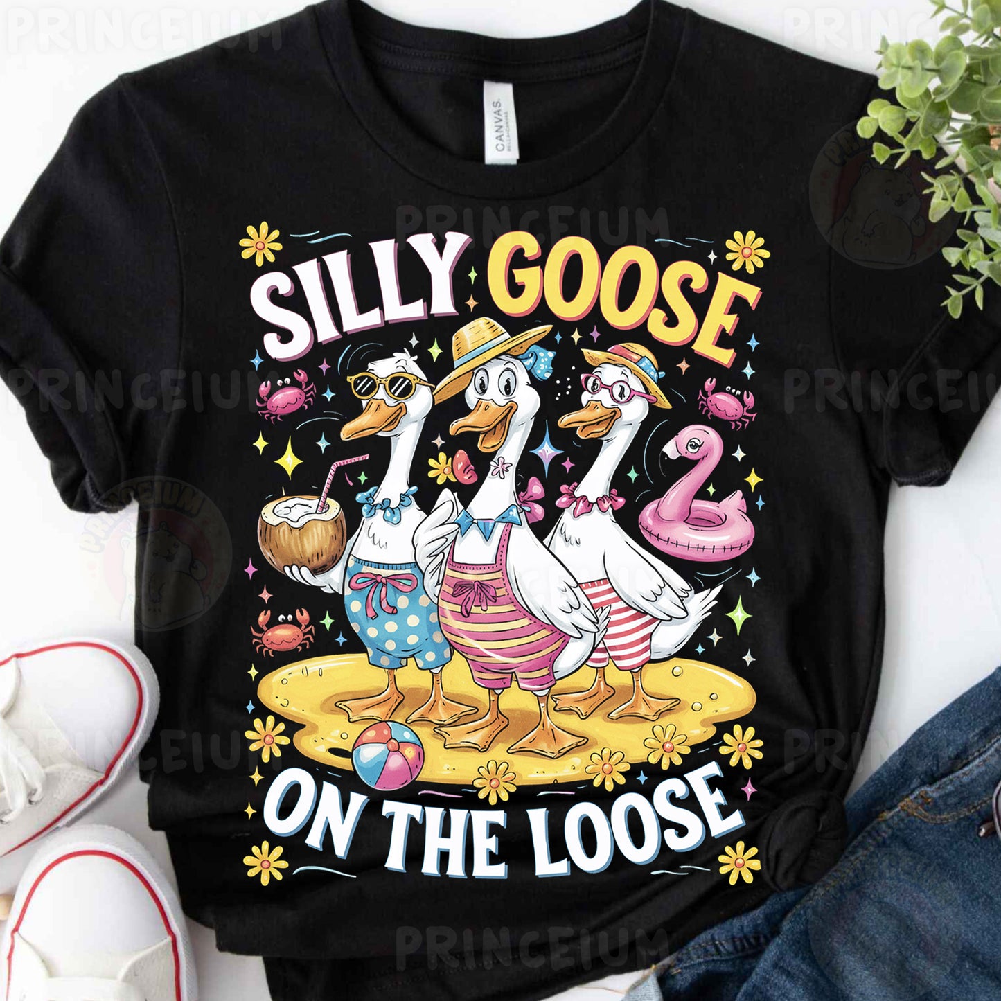 a t - shirt that says silly goose on the loose