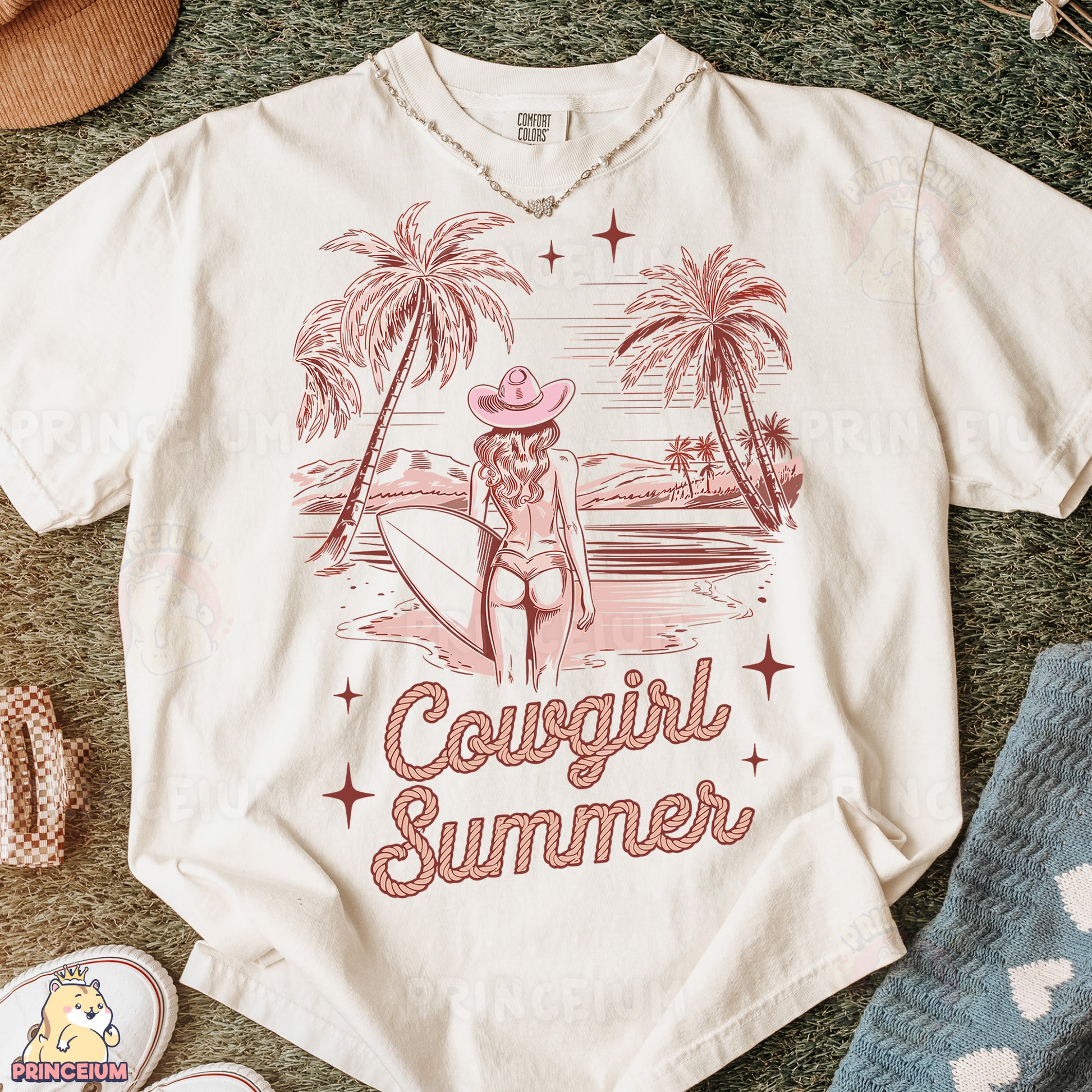 a t - shirt with a picture of a surfer on it