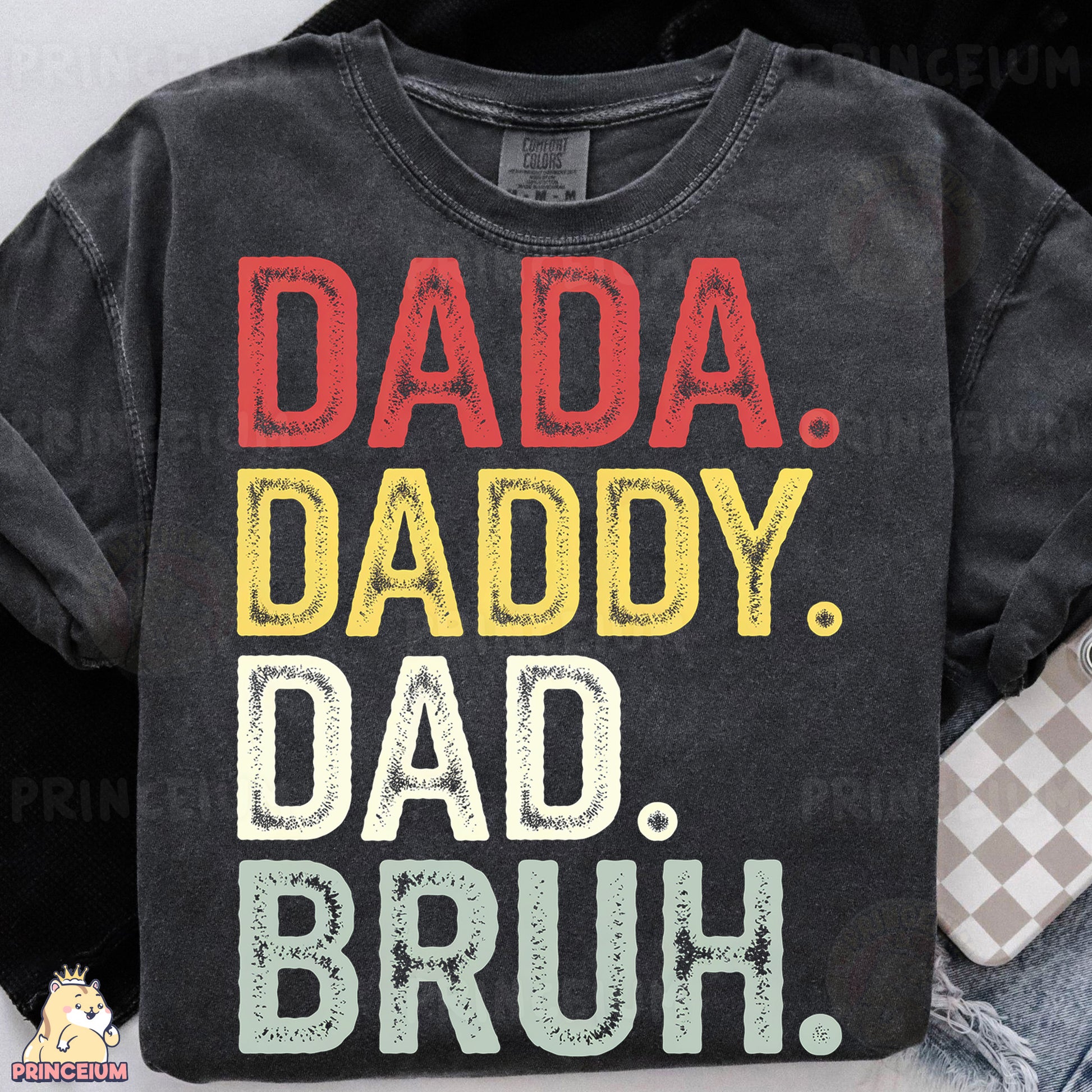 a t - shirt with the words dad and dad's name on it
