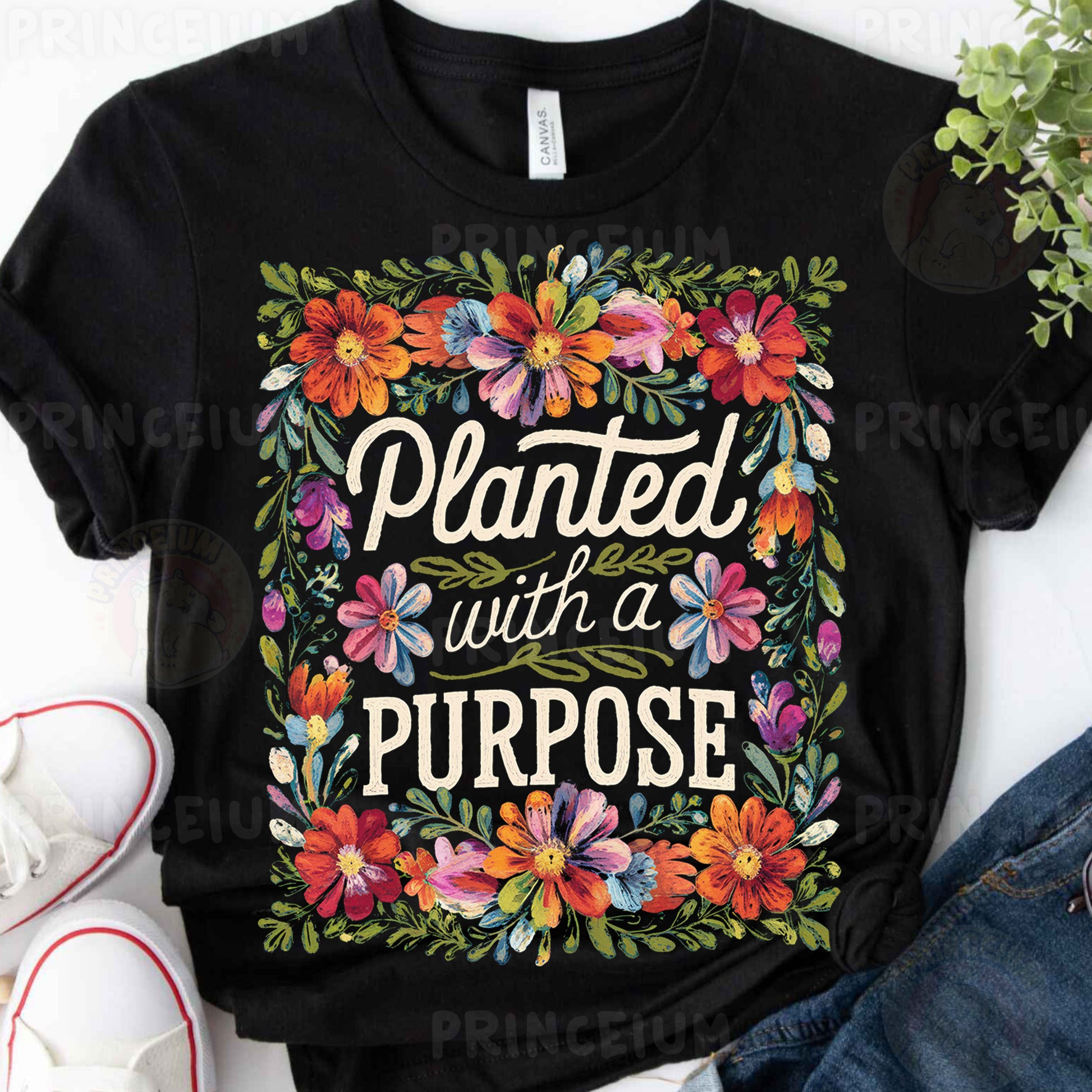 a t - shirt that says, planted with a purpose