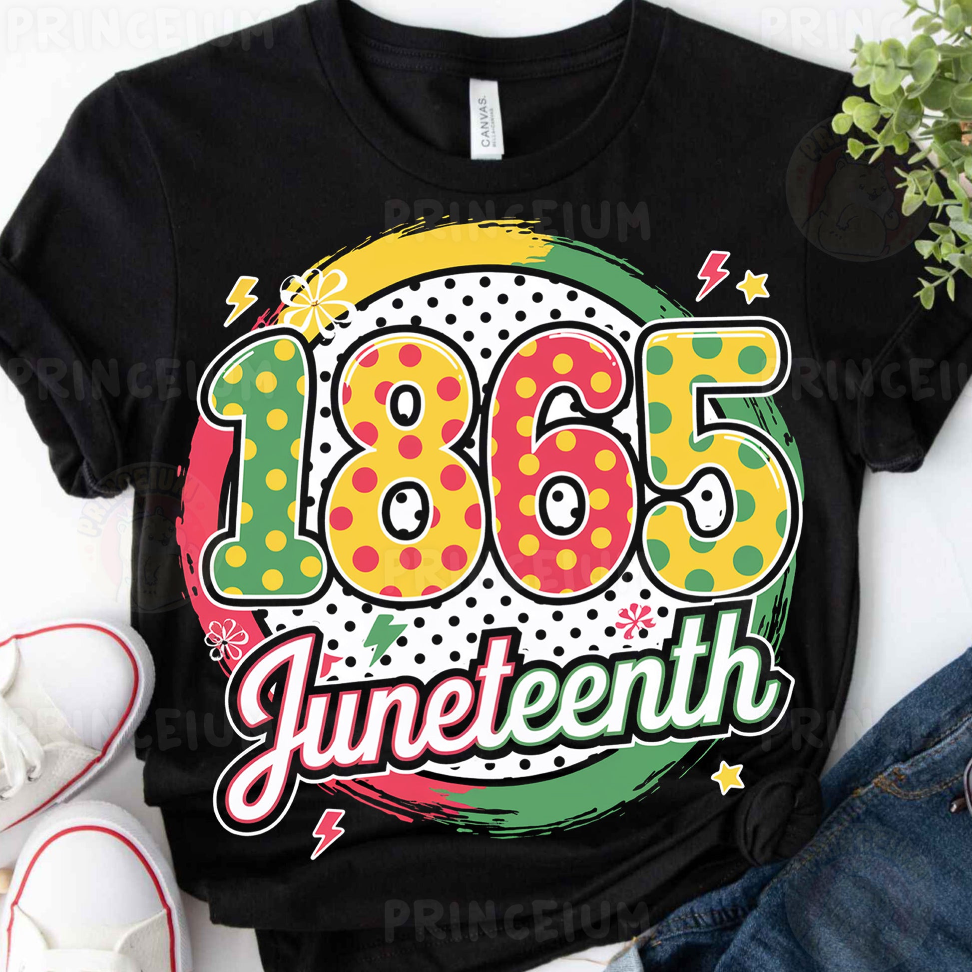 a t - shirt with the words juneteeth printed on it