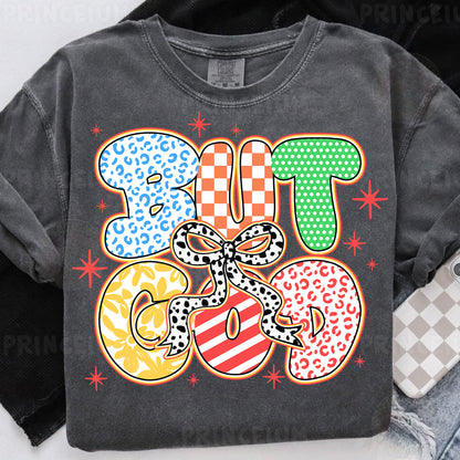 a t - shirt with a design of donuts on it