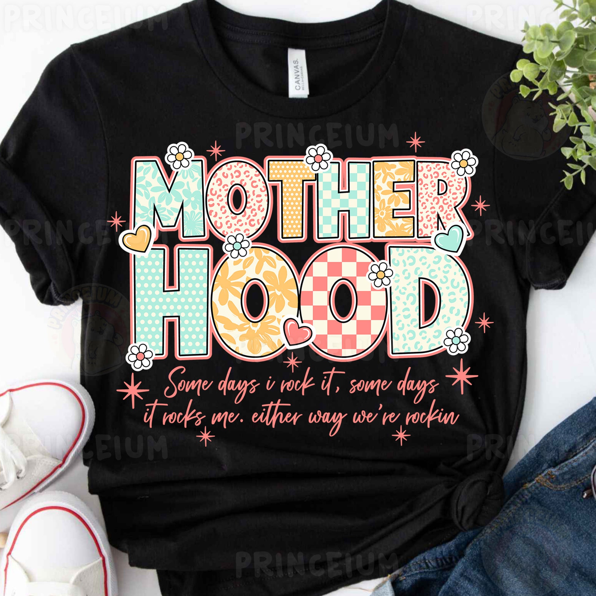 a t - shirt with the words mother hood on it