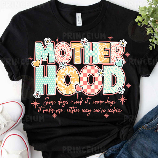 a t - shirt with the words mother hood on it