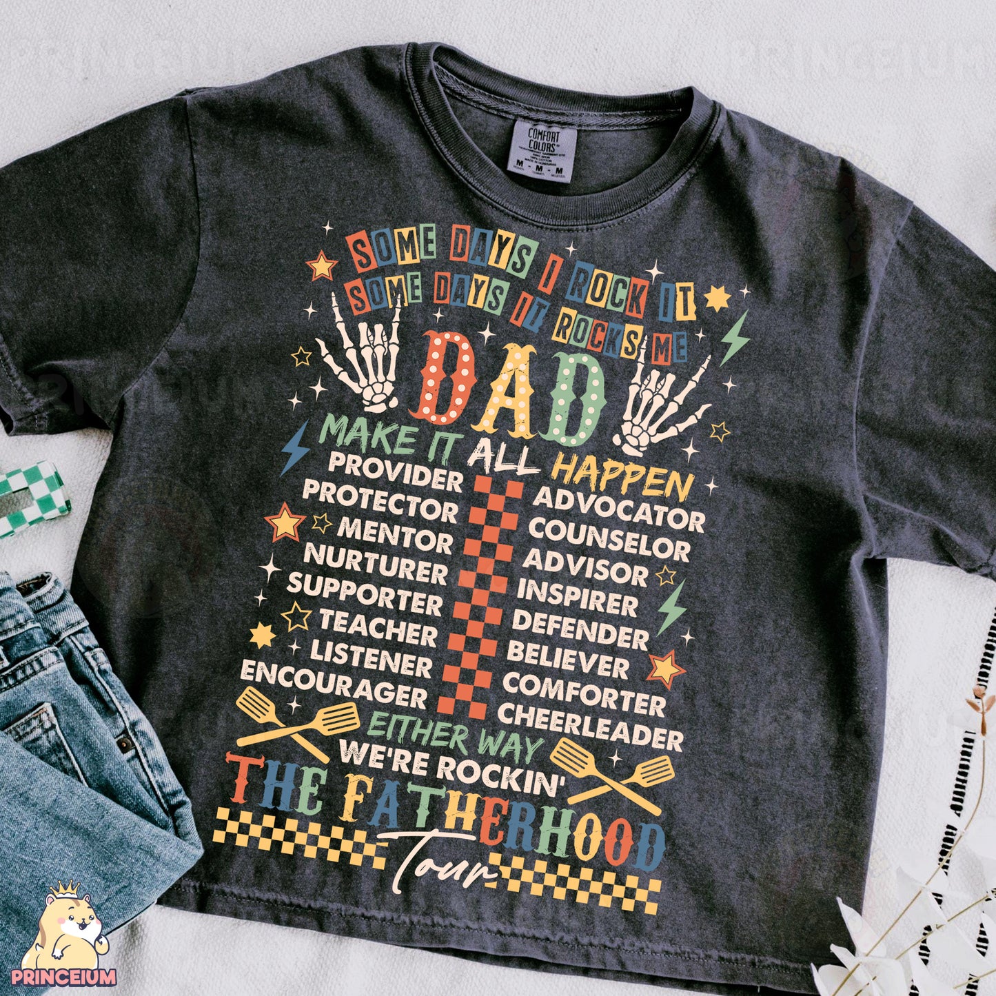 a t - shirt with the words dad written on it